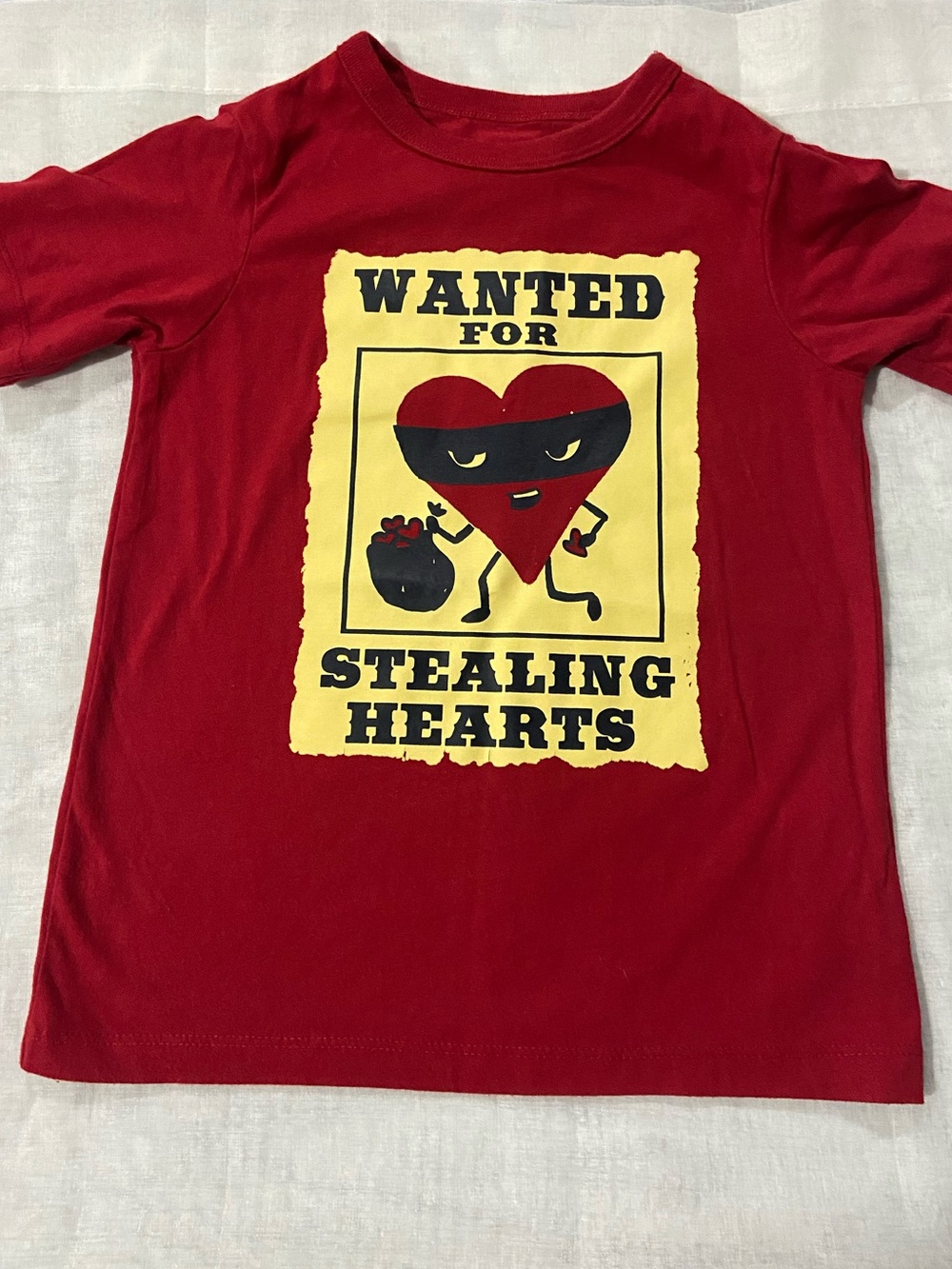 The Children's Place Red Short-Sleeve Graphic Tee with Yellow Poster Print